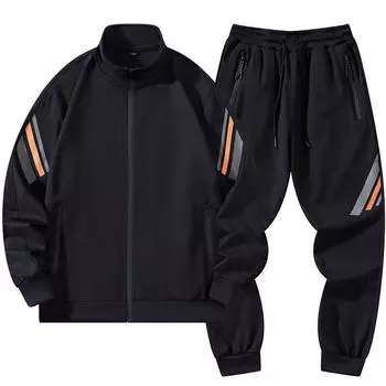 Спортивный костюм мужской кардиган толстовка брюки с завязками на щиколотке бег фитнес и отдых комплект из двух предметов XXXXXL