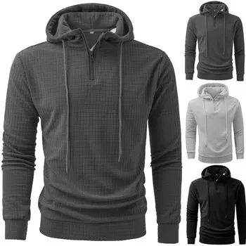 Спортивный костюм с капюшоном, унисекс, одежда для бега, пуловер с длинными рукавами, толстовка с капюшоном L чёрный