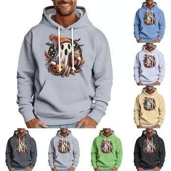 Спортивный костюм с капюшоном, унисекс, одежда для бега, пуловер с длинными рукавами, толстовка с капюшоном L чёрный