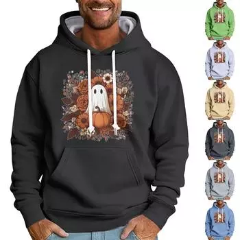 Спортивный костюм с капюшоном, унисекс, одежда для бега, пуловер с длинными рукавами, толстовка с капюшоном L синий