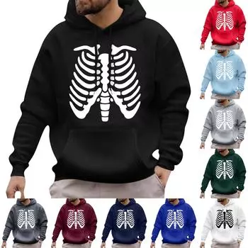 Спортивный костюм с капюшоном, унисекс, одежда для бега, пуловер с длинными рукавами, толстовка с капюшоном L чёрный