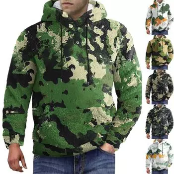 Спортивный костюм с капюшоном, унисекс, одежда для бега, пуловер с длинными рукавами, толстовка с капюшоном L армия зеленый