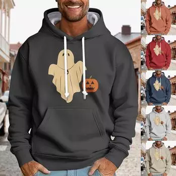 Спортивный костюм с капюшоном, унисекс, одежда для бега, пуловер с длинными рукавами, толстовка с капюшоном M чёрный