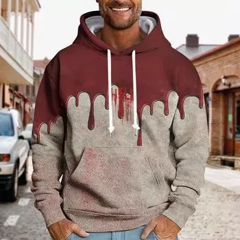 Спортивный костюм с капюшоном, унисекс, одежда для бега, пуловер с длинными рукавами, толстовка с капюшоном XXXXL винный