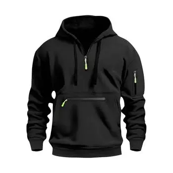 Спортивный костюм с капюшоном, унисекс, одежда для бега, пуловер с длинными рукавами, толстовка с капюшоном L чёрный