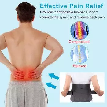 Спортивный кронштейн для спины, пояс для поддержки поясницы, пояс для поддержки поясницы с 4 ишиатрическими агентами S for waist 70-85cm