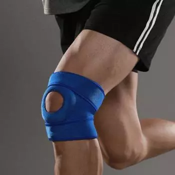 Спортивный наколенник для поддержки колена при боли, регулируемая эластичная защита колена, дышащая, фитнес-поддержка колена при разрыве мениска MCL серый