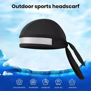 Спортивный платок со светоотражающим ремешком Очень мягкий дышащий платок-бандана с поглощением пота для бега и верховой езды синий
