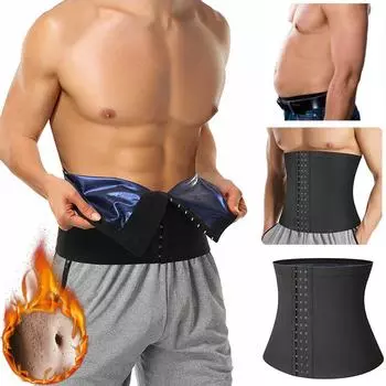 Спортивный пояс с пряжкой Platoon Waist Shaping Trainer для фитнеса, мужской пояс для похудения, костюм-сауна S/M