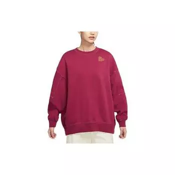 Спортивный пуловер из флиса с принтом Nike, женские топы, светло-коричневый DQ9146-677 L