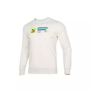 Спортивный пуловер с круглым вырезом Puma с логотипом, мужские топы, белый 536304-65 L