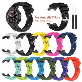 Спортивный ремешок для Huami Amazfit T-Rex, силиконовый мягкий браслет, ремешки для умных часов