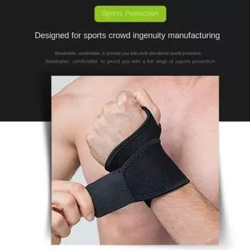 Спортивный рукав для пальцев, ремешок для фитнеса, тяжелой атлетики, компрессионный бинт, эластичная защита запястья A чёрный