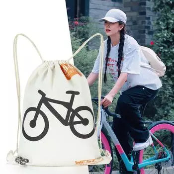 Спортивный рюкзак для путешествий на открытом воздухе, сумка на шнурке, портативная сумка для организации шлема из полиэстера и хлопка белый