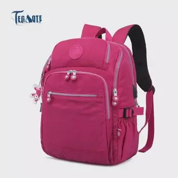 Спортивный рюкзак из высокотехнологичного нейлона с USB-разъемом — унисекс, однотонный, для путешествий