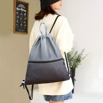 Спортивный рюкзак, удобная водонепроницаемая спортивная сумка с застежкой-молнией и карманами на молнии для фитнеса, активного отдыха Large черный серый