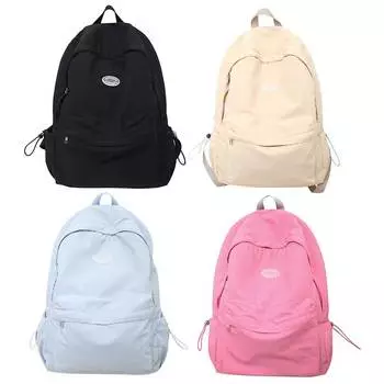 Спортивный рюкзак унисекс с сетчатыми карманами, повседневная школьная сумка, регулируемый ремешок, водонепроницаемая, легкая нейлоновая сумка для спортзала для занятий спортом чёрный