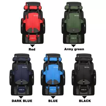 Спортивный рюкзак водонепроницаемый большой емкости 70 л для альпинизма, пешего туризма, кемпинга, треккинга на открытом воздухе, сумка-рюкзак чёрный
