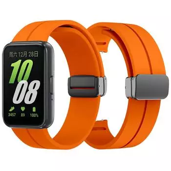 Спортивный силиконовый ремешок для Samsung Galaxy Fit3 Fit 3 SM-R390 Магнитный ремешок с D-образной пряжкой Браслет Сменные аксессуары 1 For Galaxy Fit3 белый