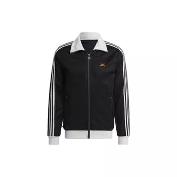 Спортивный топ Adidas Originals Fb Nations с вышитым логотипом и полосками, мужские куртки, черный HK7408 S