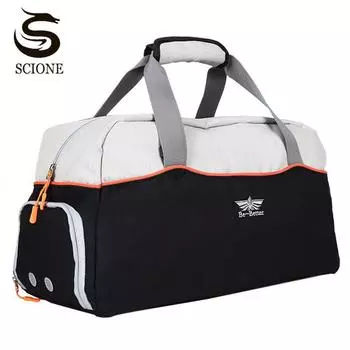 Спортивный тренажерный зал, тренировочный топ, парусиновая сумка для путешествий, фитнеса, йоги с карманом для обуви, водонепроницаемая сумка через плечо синий