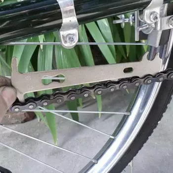 Спортивный велосипед, велосипедная дорога, горная цепь, индикатор износа, измерительная линейка