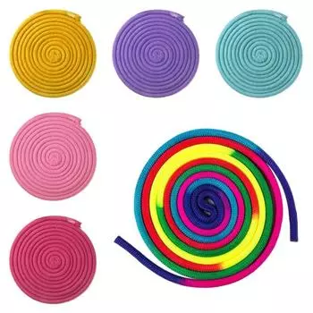 Спортивный зал, Радужный цвет, веревка для художественной гимнастики, однотонная тренировочная веревка для соревнований, гимнастическая веревка, новинка