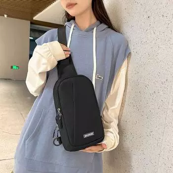 Спортивный женский небольшой рюкзак, простая большая вместимость, нагрудная сумка, походная сумка-мессенджер, нагрудный рюкзак, универсальный мужской коричневый