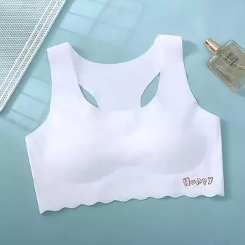 Спортивный жилет для девочек, бюстгальтер и противоударное дышащее и эластичное нижнее белье для периода развития M белый