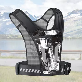 Спортивный жилет для отдыха на открытом воздухе, сумка для бутылки с водой, дышащий нагрудник для ночного бега для кемпинга