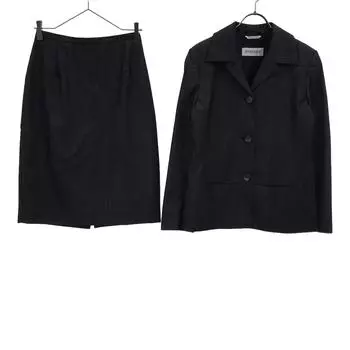 SPORTMAX Made in Italy wool Skirt suit Setup 40 gray Women Used