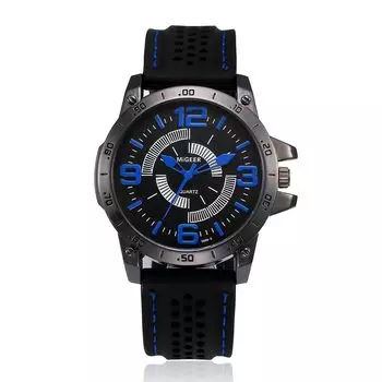 sports black black rubber waterproof blue dial [TOAN] Men s watch, dial, strap, function,