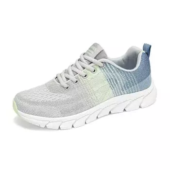 Sports casual women s shoes Breathable mesh spring and autumn flat light anti-slip wear walking student training shoes 35