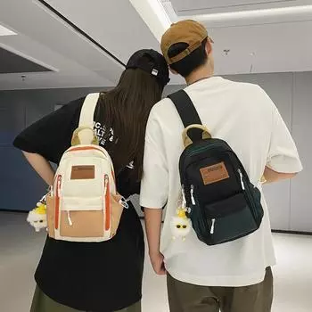 Спортивная нагрудная сумка Цветная мужская сумка через плечо Мужская поясная сумка жёлтый