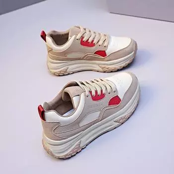 Sports dad shoes children s 2024 autumn and winter new versatile casual platform flat women s shoes Z3 35 серый