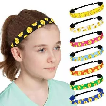 Sports Headband Soccer Athletic Headband Girls Hair Bands Outdoor Sports Accessories Adjustable Elastic Sweatband for красный