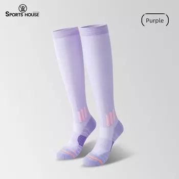 Sports House Sports Compression Stockings Spring & Fall Summer Mid-Calf Yoga Professional Fitness Compression Socks Calf Socks Purple [recommended 35-39 yards]]