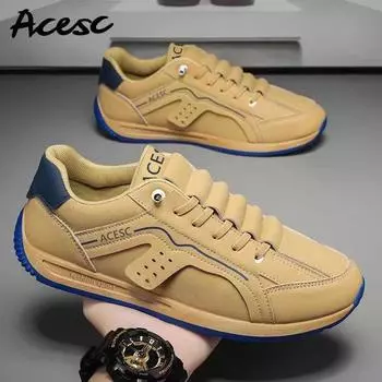 Sports men s shoes spring and autumn running shoes breathable sports shoes 2025 new comfortable casual board shoes trend versatile 39 чёрный