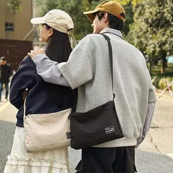 Sports Messenger Bag Student Lightweight Mobile Phone Bag Nylon Shoulder Bag темные хаки