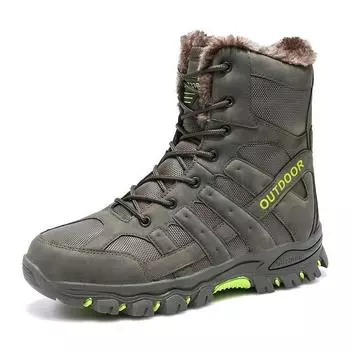 Sports Outdoor Shoes Men s Fleece Warm Snow Boots High Top Foreign Trade Export Camping Mountaineering Boots Large Size Military Boots Men s Boots 39