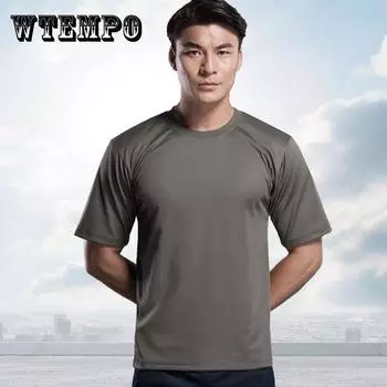 Sports Shirts Military T-shirts Outdoor Off-road Tees Half Sleeves Casual Breathable Pullovers Men Clothing Summer XXXL серый