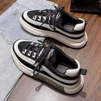 Sports Shoes For Women 2024 White Low Fashion Casual Flat Sneakersy Autumn Hit Spring Without Heel Womens Shoe Stylish New 35