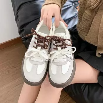 Спортивная обувь Женская повседневная женская обувь Кроссовки All-Match Clogs Platform Basket Retro Новые криперы Летняя обувь для отдыха на шнуровке Летняя обувь 35 белый