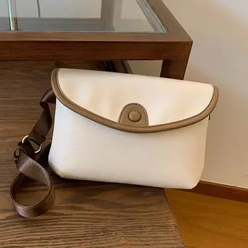 Sports style casual bag women s 2024 spring new trend versatile contrasting color fashion messenger shoulder bag чёрный