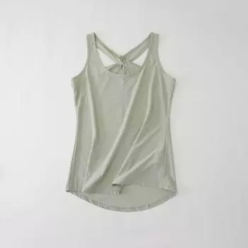 Sports Vest for Women Outwear Fitness Special Thigh-Length Silm Sexy Cutout Yoga Blouse Lightweight Breathable Small Sling Green S