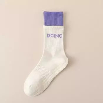 Sports Yoga Socks Adult Breathable Non-Slip Tube Socks Knitted Socks Women s Fitness Sweat-Absorbent Pilates Socks White Silicone Non Slip Socks pure cotton