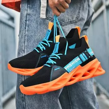 Spot extra large size men s shoes size 45 size 46 foreign trade men s shoes flying woven blade sole breathable and light running couple shoes 36 белый