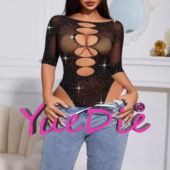 Spot Hot Diamond Сексуальная полая пижама Соблазнение Узкие женские сексуальные комбинезоны CYT705 Simple packaging (white card + opp)