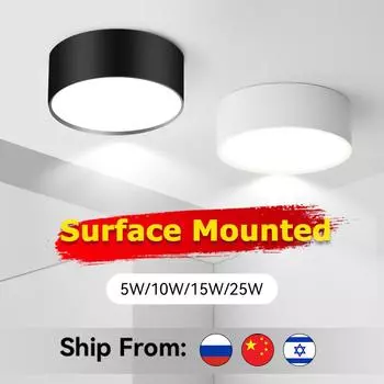 Точечный светодиодный потолочный светильник AC110 ~ 265 В Потолочный светильник Светодиодный потолочный светильник Накладной точечный светильник для гостиной Спальня Decoratio 5W&Neutral White 4000k