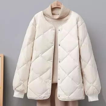 [Spot] Легкая и тонкая одежда на хлопковой подкладке, женская короткая осенняя и зимняя одежда на хлопковой подкладке, модные свободные куртки на хлопковой подкладке, маленькие S чёрный